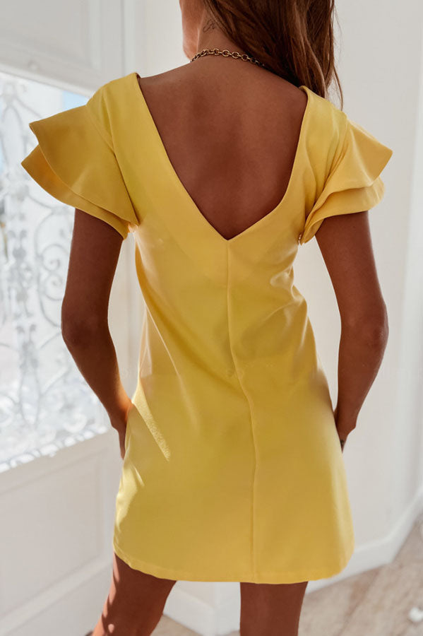 Lilipretty Dream All Day Ruffle Sleeve Dress
