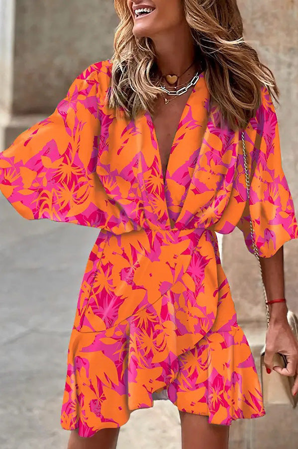 Lilipretty Dancing In The Garden Printed Mini Dress
