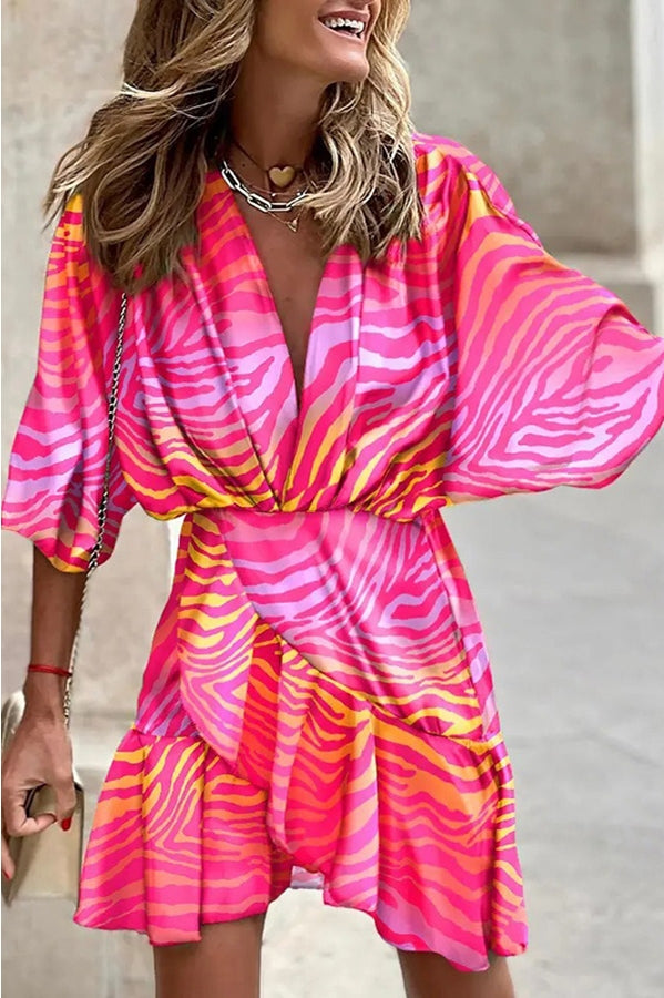 Lilipretty Dancing In The Garden Printed Mini Dress