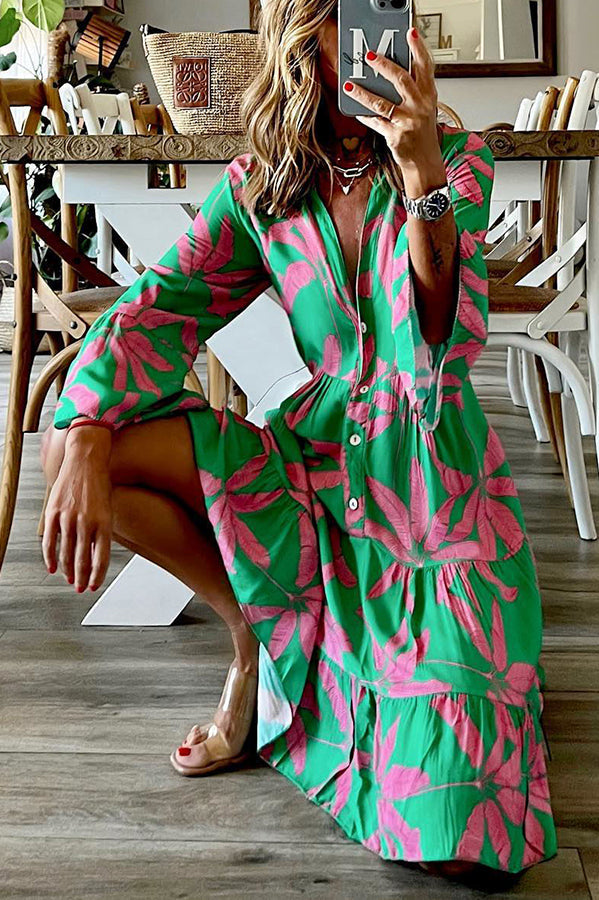 Lilipretty Big Adventure Bell Sleeve Mini Dress
