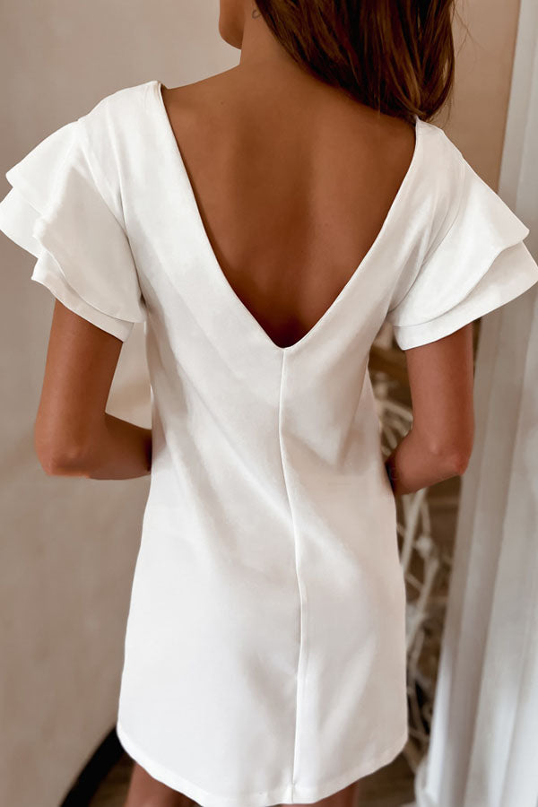 Lilipretty Dream All Day Ruffle Sleeve Dress