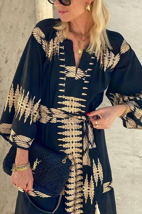 Midnight Boho Bliss Dream Midi Dress