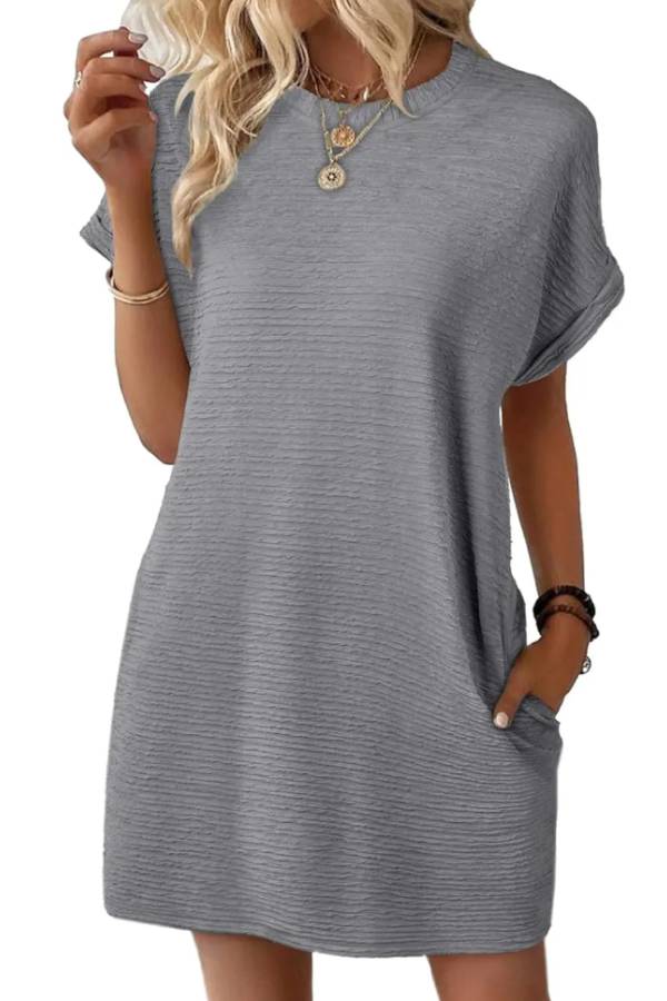 Women's Lightweight Summer T-shirt Dress with Pockets