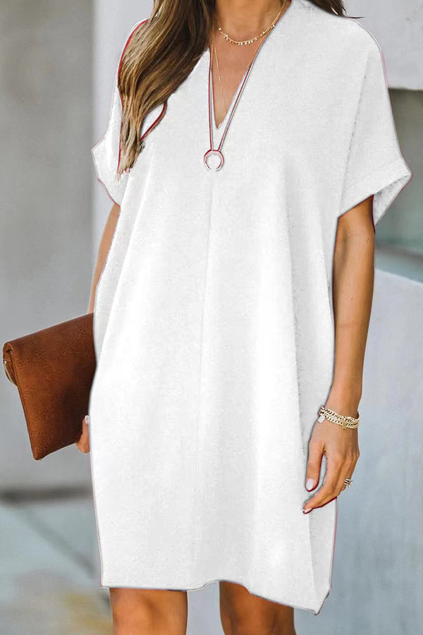 H-Shape Loose Short Sleeve Dress
