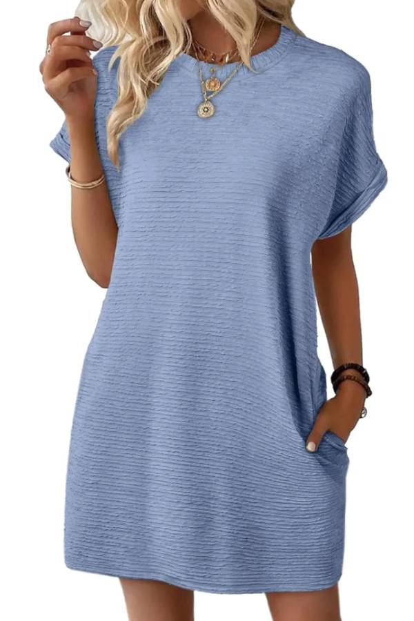 Women's Lightweight Summer T-shirt Dress with Pockets