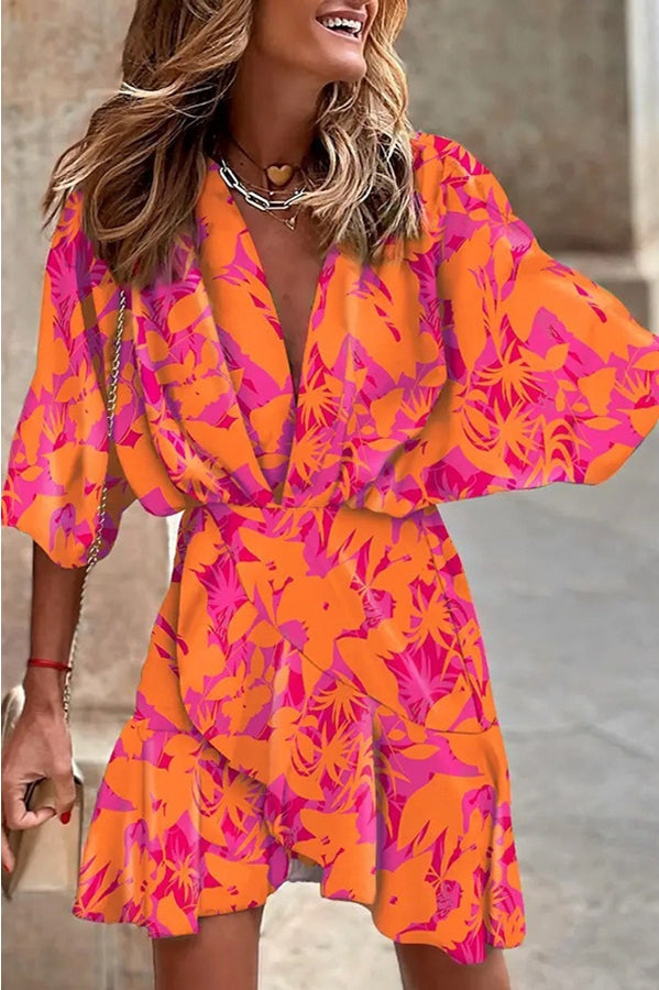 Lilipretty Dancing In The Garden Printed Mini Dress