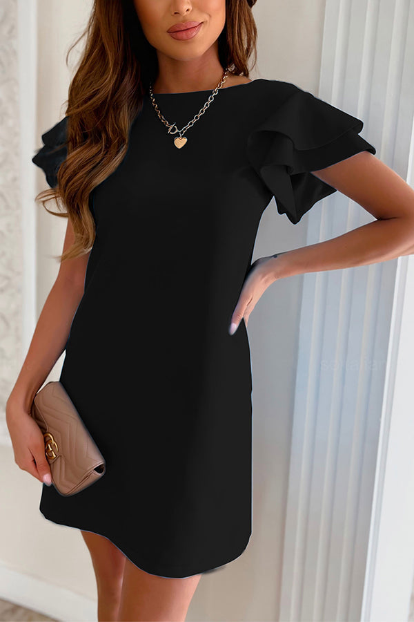 Lilipretty Dream All Day Ruffle Sleeve Dress
