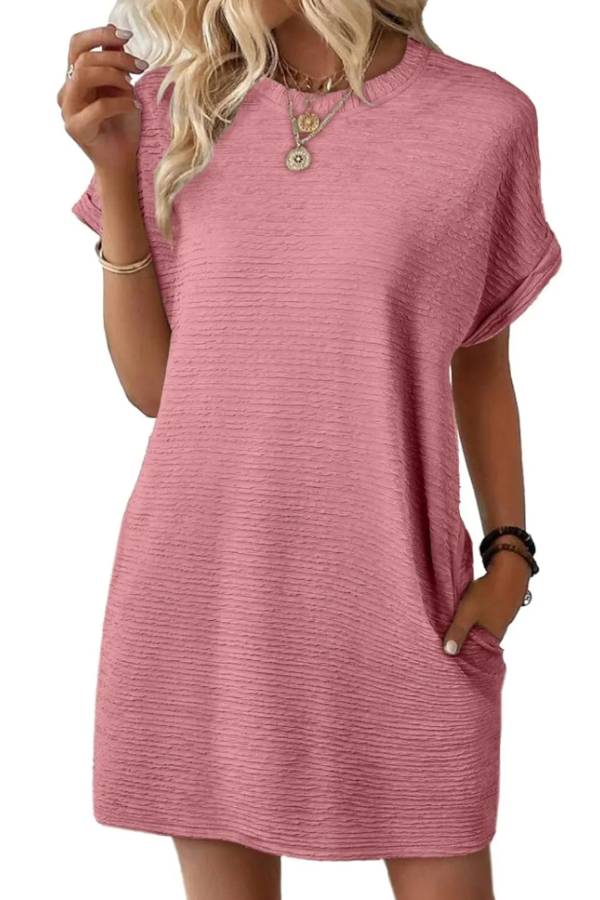 Women's Lightweight Summer T-shirt Dress with Pockets