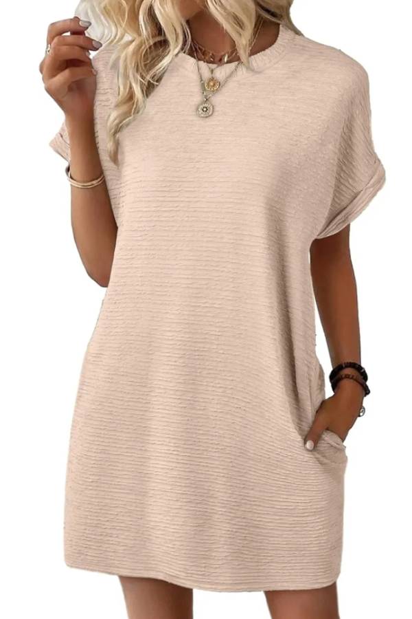 Women's Lightweight Summer T-shirt Dress with Pockets